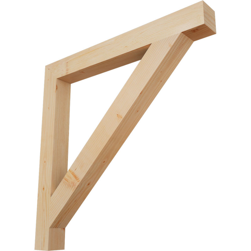 Support de bloc traditionnel, Douglas (lisse), 38" H x 3.5" W x 38" D