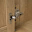Meuble-lavabo de 60 po avec lavabo double (lavabo SMC), grand espace de rangement avec 2 plateaux basculants / tiroirs rabattables et 4 portes à fermeture douce, pieds en bois massif et poignées en métal, bois-126271727