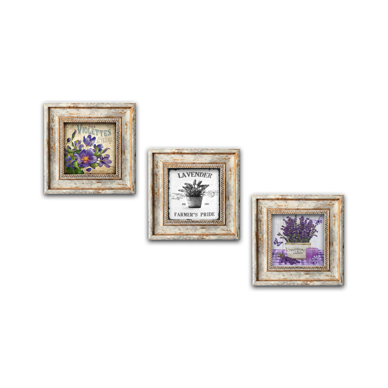 Élégant ensemble de 3 peintures encadrées décoratives, art moderne, 7,9 po x 7,9 po chacune | 100% panneau de fibres à densité moyenne, épaisseur: 0,1 pouce | Parfait pour le salon, la chambre à coucher et le bureau, le design unique rehausse n'importe quel espace