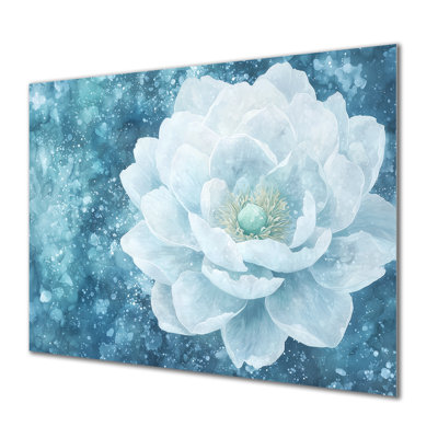 Radiant Symphony Of Peony Under Water I - Art mural en métal floral, pivoine