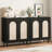 Rattan Buffet Cabinet with Storage, Sideboard Cabinet with 2 Doors and Adjustable Shelves-1283358581