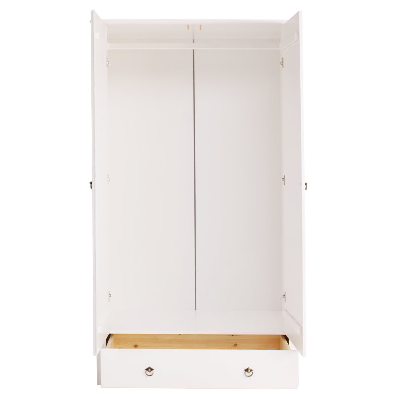 Limnitis 2 Door Solid Wood Wardrobe, White