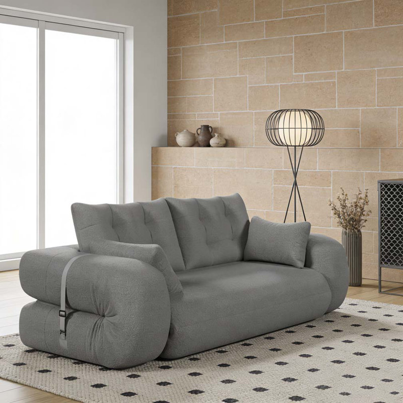 Canapé-lit pliable multifonctionnel 78,7 po, Gris