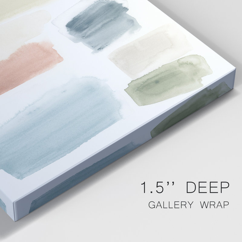 Watercolor Swatches II - peinture sur toile tendue, H 12 po x l 8 po x P 1 po