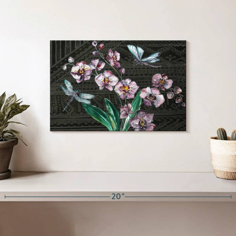 Harnek Boho Orchid Landscape Black