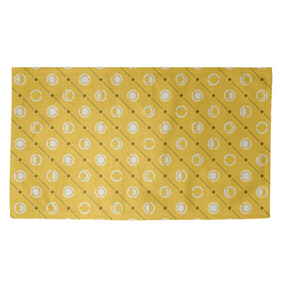 Jaune Tapis décoratif phases de lune