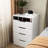 Modern Vanity Desk With Top Mirror, Storage Area, Elegant Bedroom Drawers, Comfortable Stool-1730289235