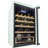 Classic Retro 28 Bottle Freestanding Single Zone Wine Cooler with Wood Shelves-63675531