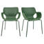 Fauteuil d'extérieur empilable Allenhurst vert-257146092