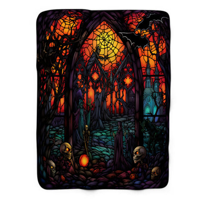 Mosaique Haunted Design - 1 pièce Sherpa Premium