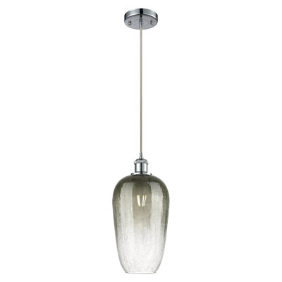 Ballston - Brookhaven Flute - 1 Light 7" Cord Hung Mini Pendant