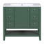 Ensemble de meuble-lavabo avec lavabo, une armoire et trois tiroirs, armoire de rangement pour la salle de bain avec tablette inférieure, armoire d'appoint-1410046878