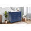 Meuble-lavabo bleu 36 po avec lavabo en céramique 36 po avec tiroirs à fermeture en douceur, structure en bois massif, rangement multi-organisateur-1941042765