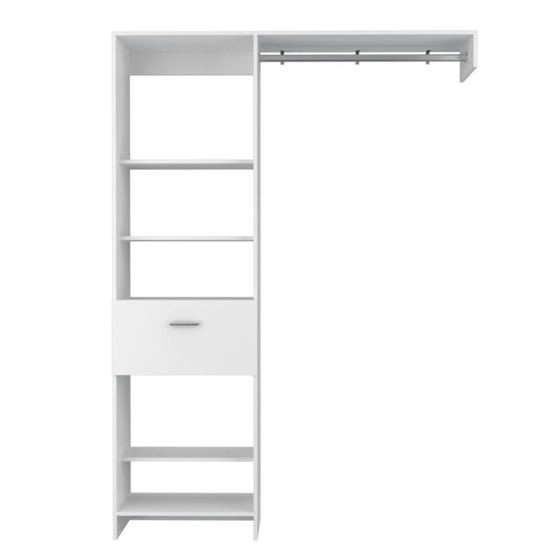 150 Closet System British, Bedroom, White