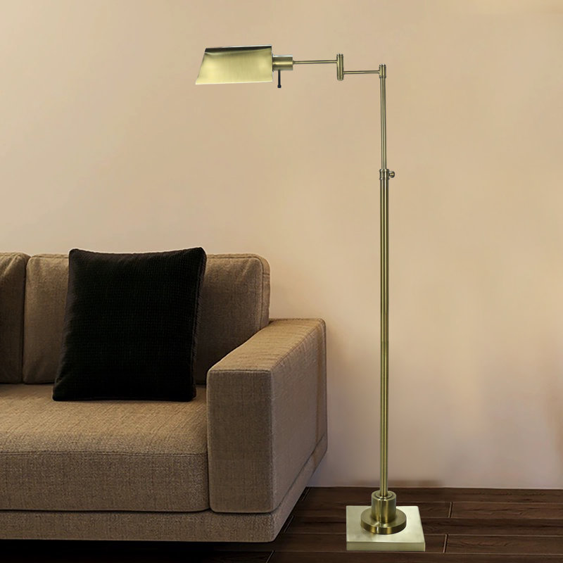 Hakon 46.5-61" Adjustable Pharmacy Floor Lamp
