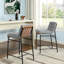 Chaise à hauteur de comptoir en tissu H 17,75 po Marlet-354127093