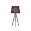 Lampe de table moderne avec abat-jour en coton / lin et base en trépied en métal
