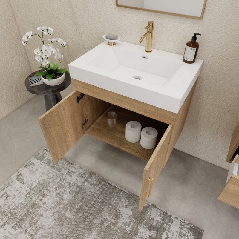 Ensemble de meuble-lavabo simple 29,5 po, Chêne