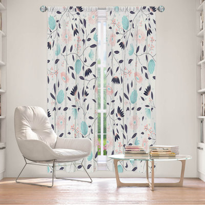 Paire de rideaux obscurcissant en polyester Eirny