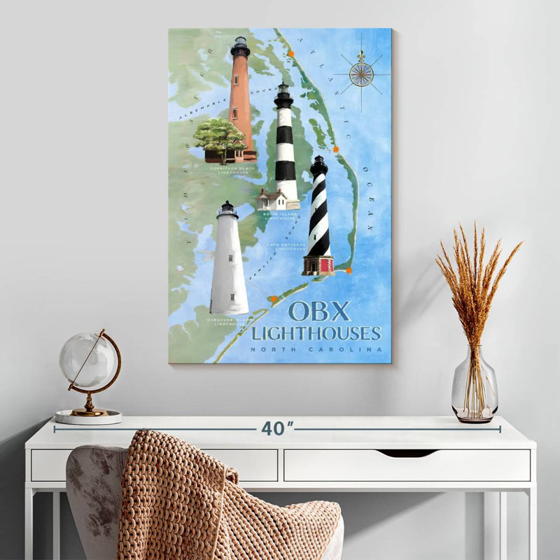 Obx lighthouses Aletra, H 30 po x l 20 po