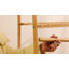 7-Tier Bamboo Trapezoid Coat Rack Open Closet Wardrobe Clothing Organizer Garment Rack with Hanging Rod