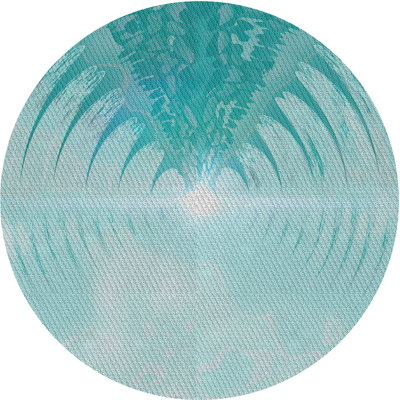 Tapis bleu ciel à motif