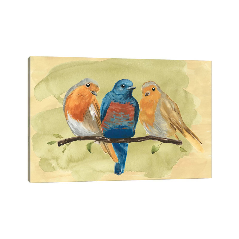 Bird Perch II by Annie Warren - Wrapped Canvas Print, 20.32 cm H x 30.48 cm W