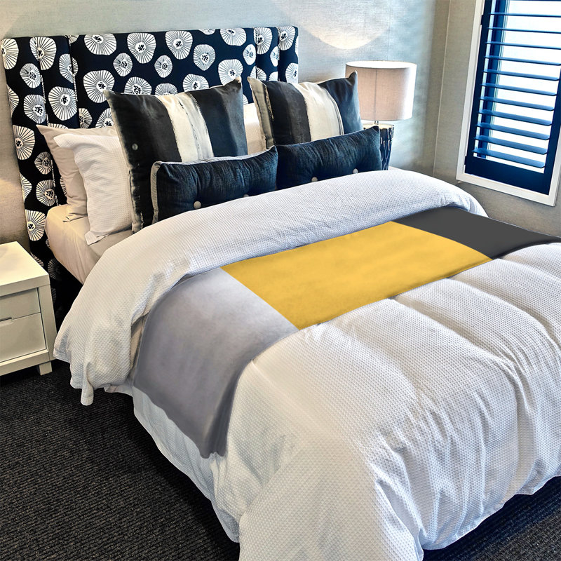 Quilted Throw Blanket, 60" x 80", White/Pittsburgh Gold/Black, Coral Fleece