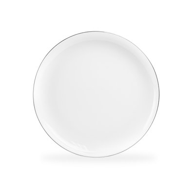 Bone China platinum Trim Coupe Dinner Plates, Set of 4