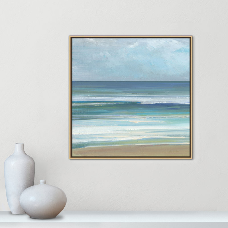«Gentle Waves I» par Sally Swatland, H 31,5 po x l 31,5 po, Flotteur naturel