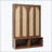 Rattan Hall Tree with 6 Hooks and Adjustable Shelves-1604247803