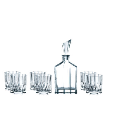Aspen 11 fl. oz. Crystal 7 - Piece Whiskey Decanter Set