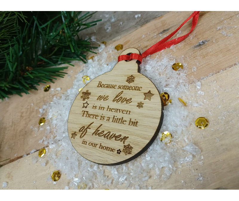 8cm Handmade Wood Ball Ornament