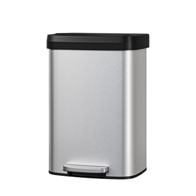 Stainless Steel Step On Kitchen Rubbish Bin - 42.96 L