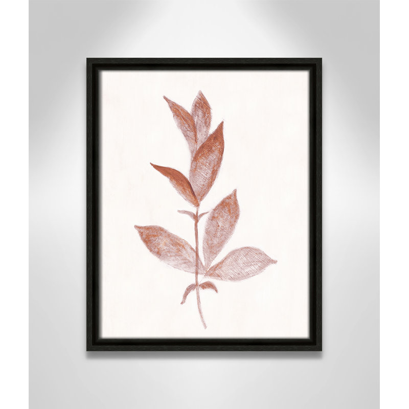 Wilfrid Red Leaf II par Tara Studios - reproduction d'art, H 15,5 po x l 12,5 po x P 2 po, Toile avec cadre espresso
