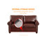 Fauteuil de salon moderne en similicuir bourgogne Modern-755432658