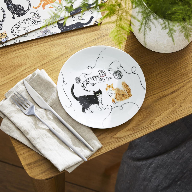 Feline Friends 7.56cm Porcelain China Salad/Dessert Plate
