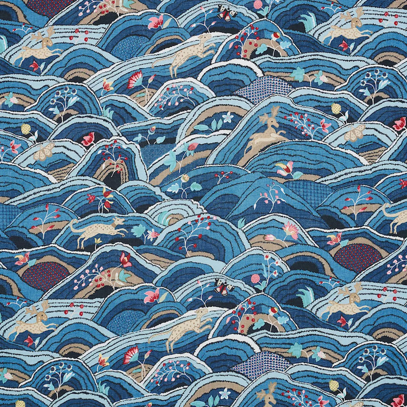 Tissu Rolling Hills, Bleu