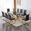 Ensemble de salle à manger rectangulaire moderne en verre avec cadre géométrique et chaises en porte-à-faux-854250952-844563417-854250967