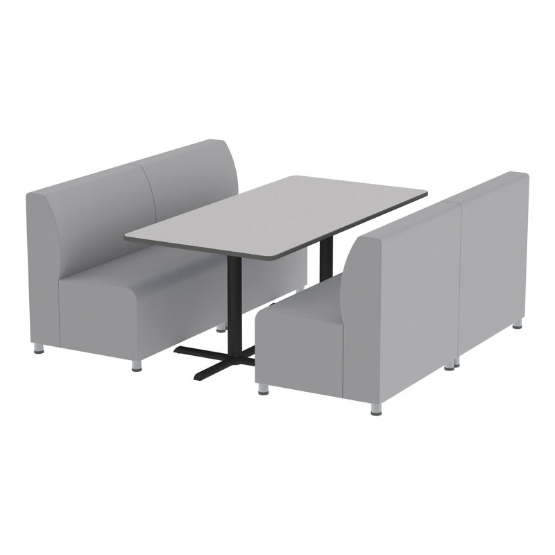 Ensemble 5 pièces Pro Booth Connect avec table basse - gris / graphite / noir, Gris / gris / graphite / noir