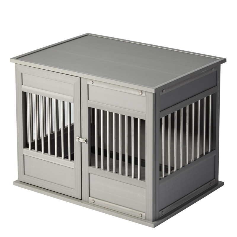 ECOFLEX Horizon Easy Access Dog Crate, Gray, Medium (24.72" H x 23.07" W x 31.97" D)