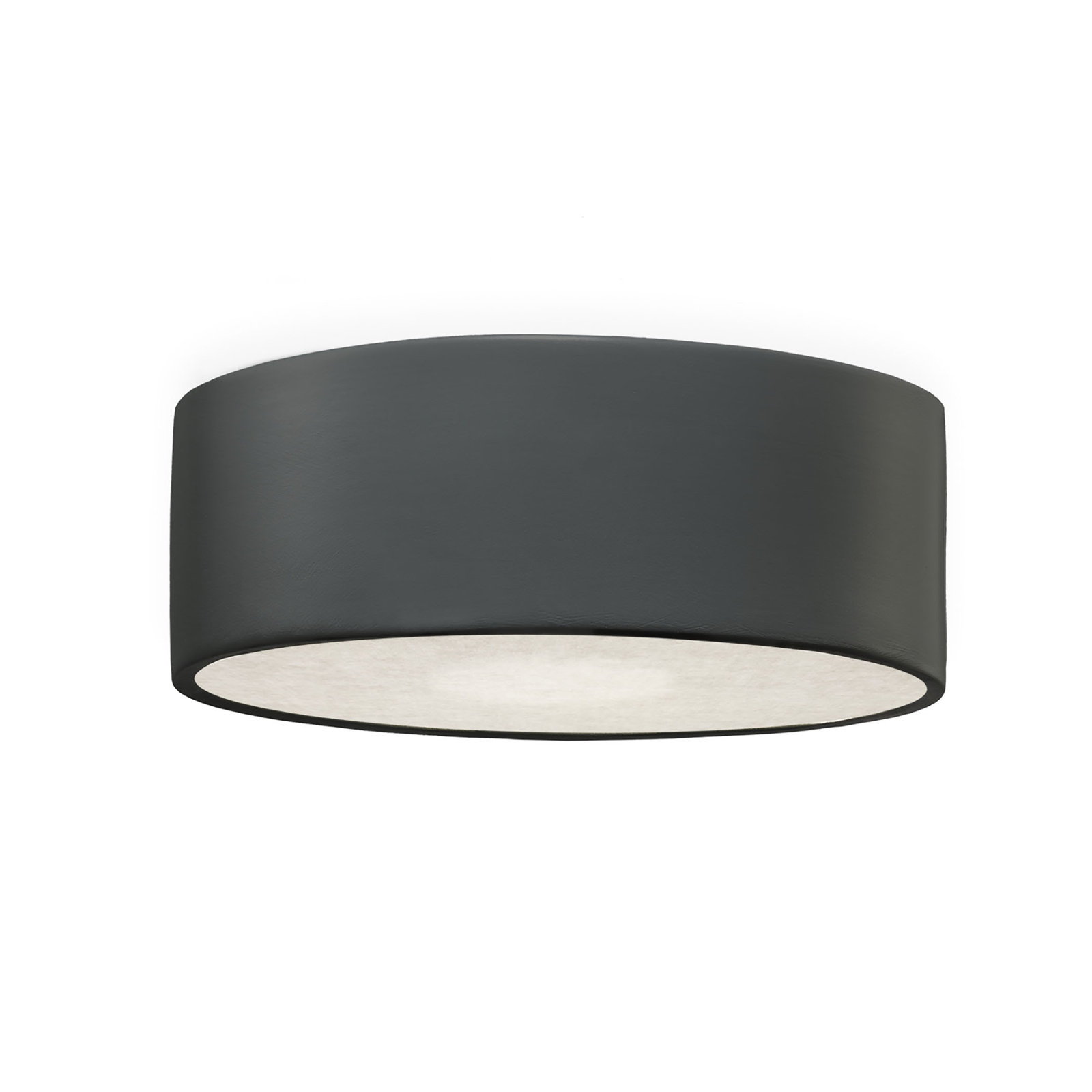 Leni Round LED Outdoor Flush Mount, Pewter Green