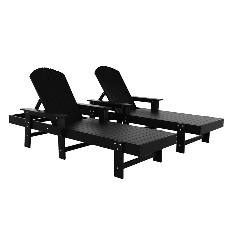 Altura Outdoor Chaise Lounge, Black