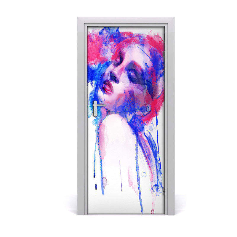 Abstraction Woman Door Decal
