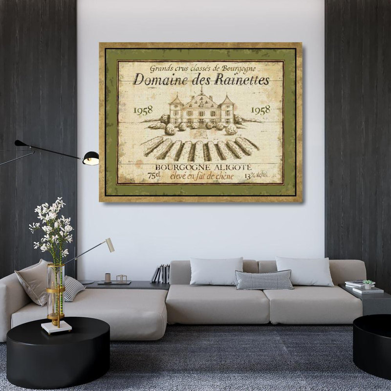 Ophelia & Co. Brissonnet, art sur toile tendue de la galerie Daphné: French Wine Label III