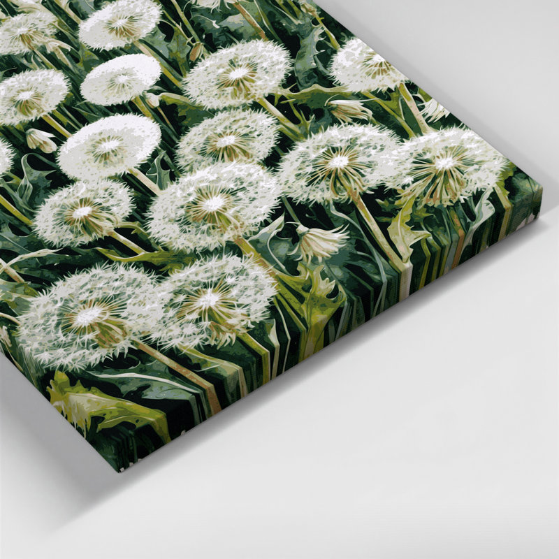 "Watercolor Botanical 98", art mural sur toile grise, 16" H x 20" W