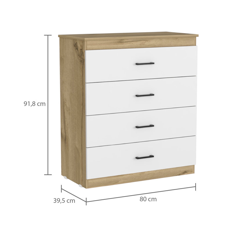 Gerriann 80cm W 4 - Drawer Chest of Drawers