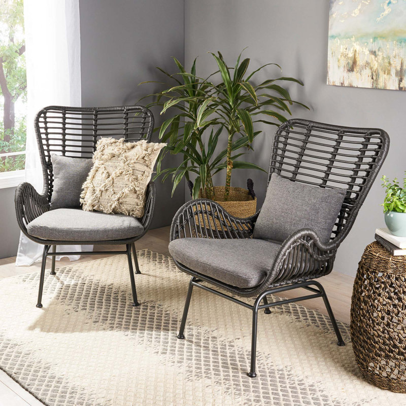 Stylish Living Room Addition, Basic Accent Chair, Gray/Black