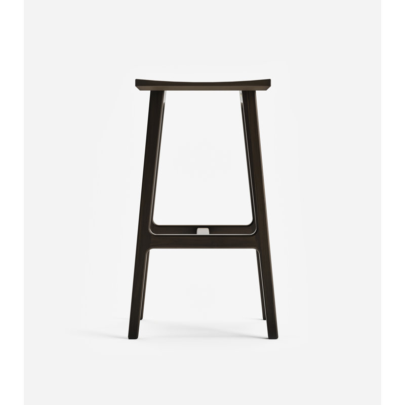 Coyotepe Solid Wood Stool, Bar Stool (30" Seat Height), Coffee