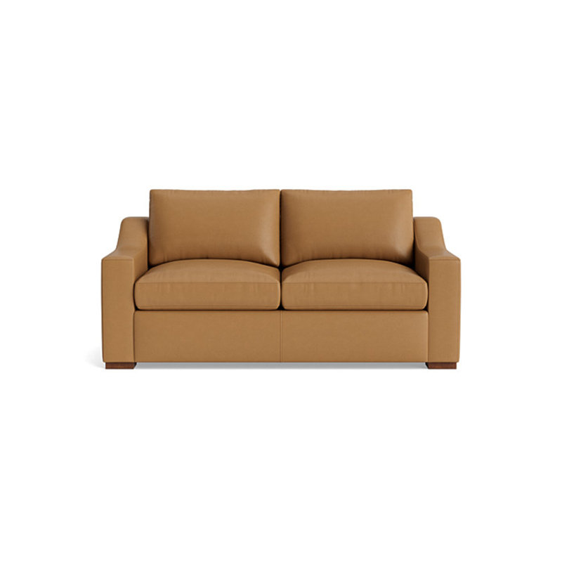 Lucca Loveseat (70"), Bison Butterscotch Top Grain Leather